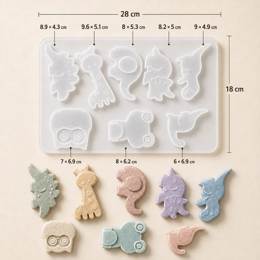 DIY Animal Gypsum & Concrete Painting Crafts Silicone Mould