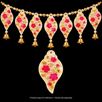 Finished floral resin toran output example; mould sold separately