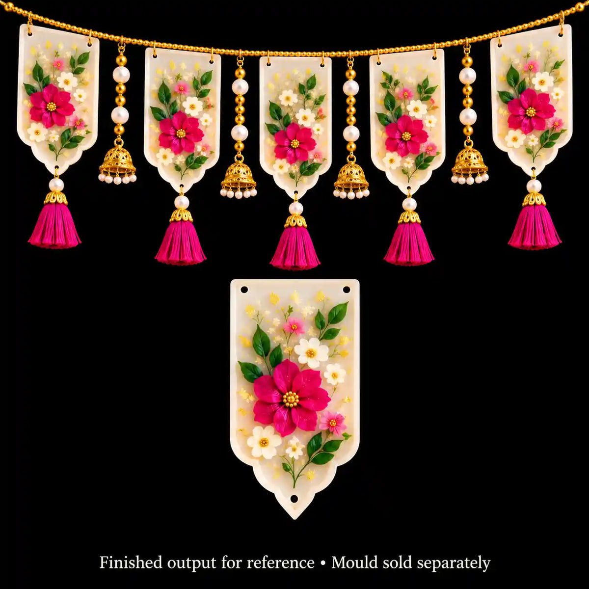 Finished floral toran output example; mould sold separately
