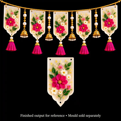Finished floral toran output example; mould sold separately