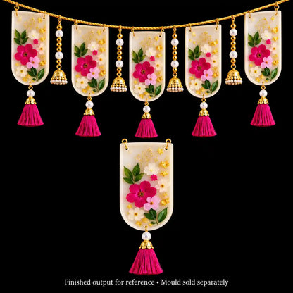 Finished floral resin toran output example; mould sold separately