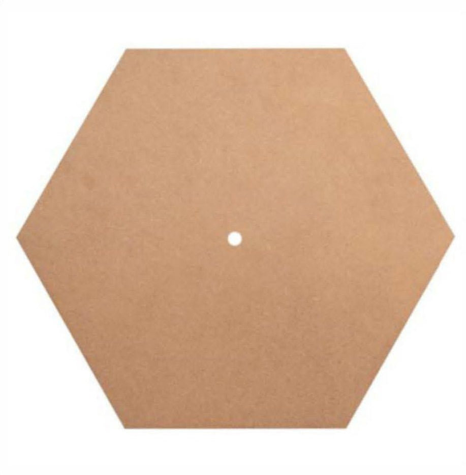 12 Inch MDF Hexagon Clock Base