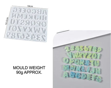 Big Alphabet & Number Both Side Hole Keychain Mould