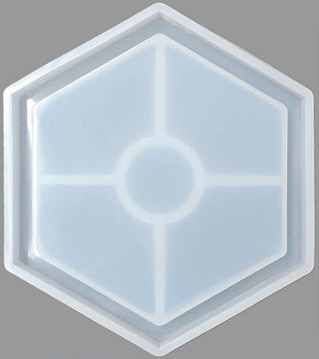 Hexagon Coaster  Mould With  Boundary