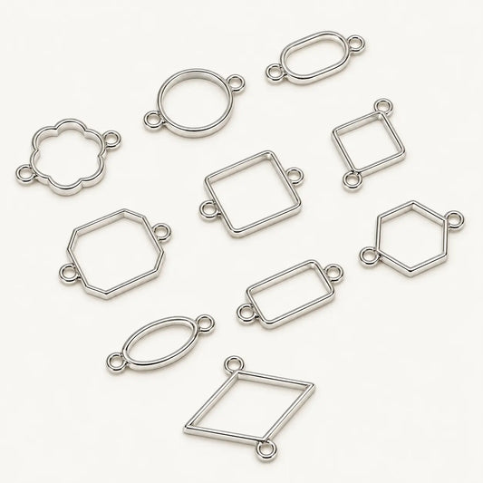 10 IN 1 Silver Rakhi & Bracelet Bezels