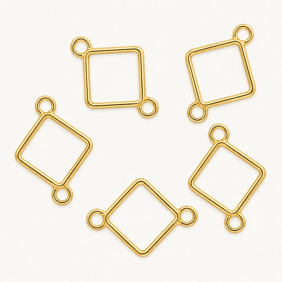 5 In 1 Gold Diamond Rakhi Base Bezel Set