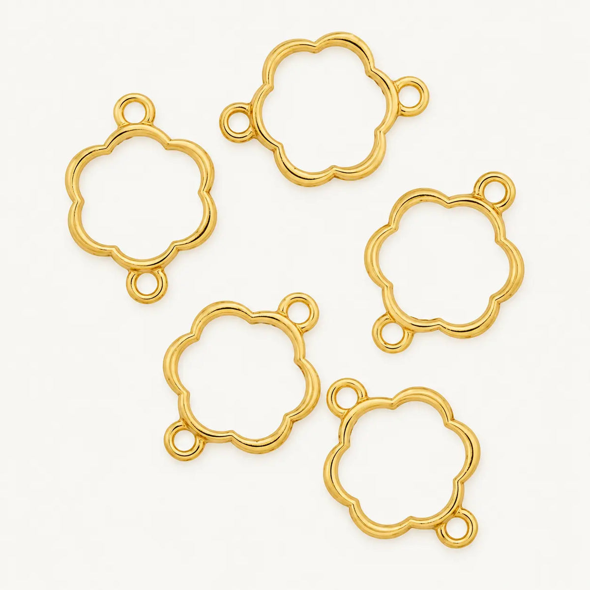 5 In 1 Gold Flower Rakhi Base Bezel Set
