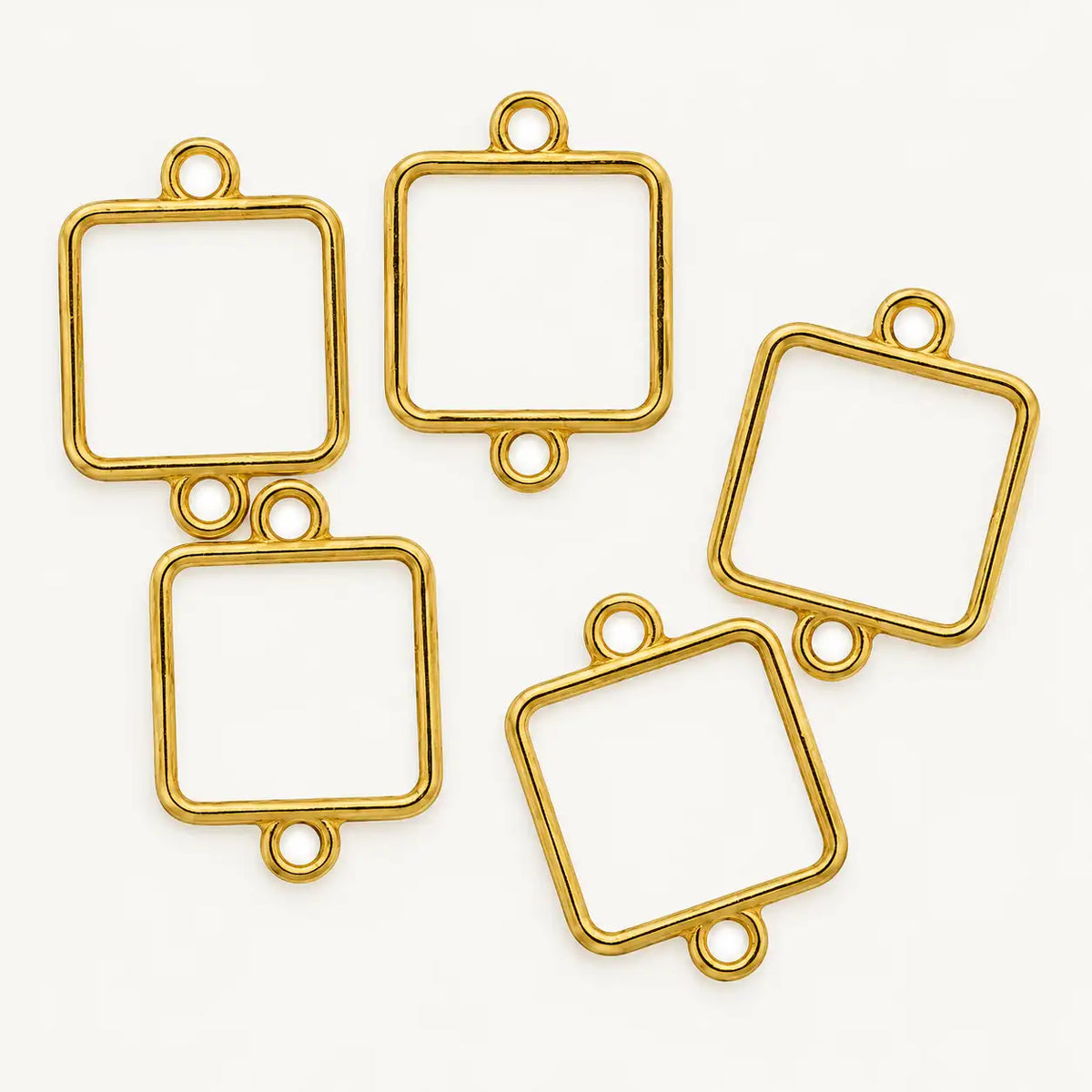 5 In 1 Gold Square Rakhi Base Bezel Set