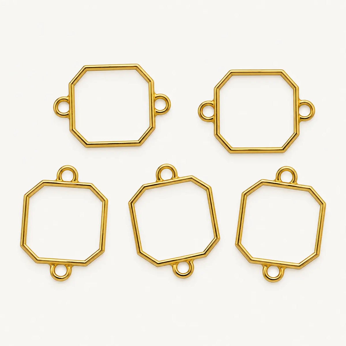 5 In 1 Gold Octagon Rakhi Base Bezel Set