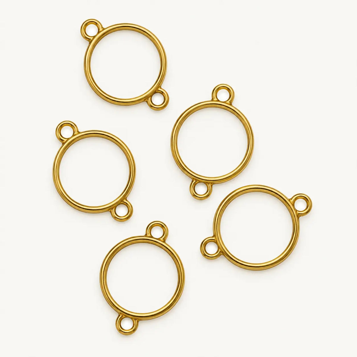 5 In 1 Gold Round Rakhi Base Bezel Set