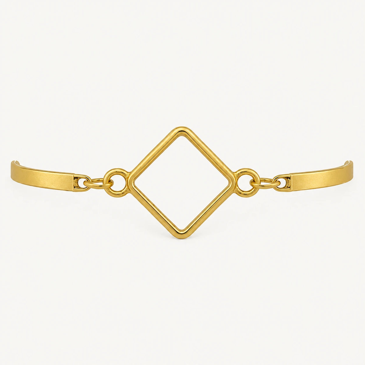 Diamond Shape Bracelet Bezel With Chain