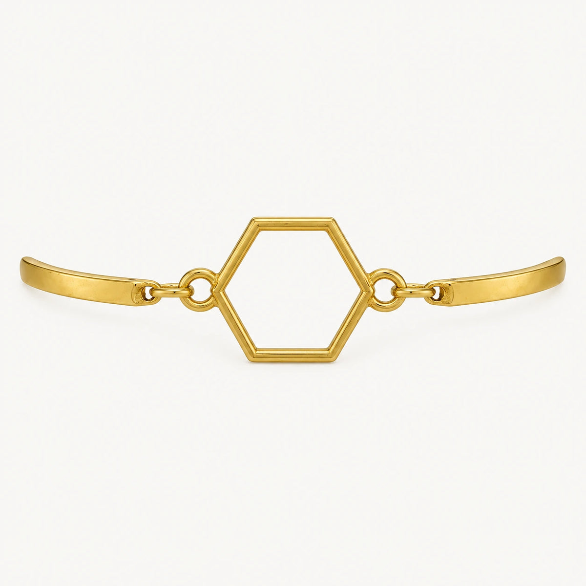 Hexagon Bracelet Bezel With Chain
