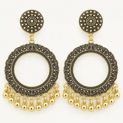 Resin Jhumka – Oxidized Gold