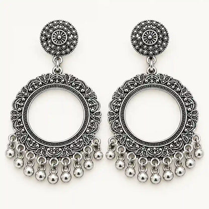 Resin Jhumka – Oxidized Silver