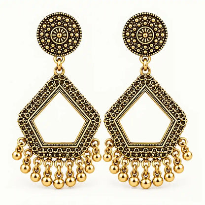 Resin Jhumka – Oxidized Gold