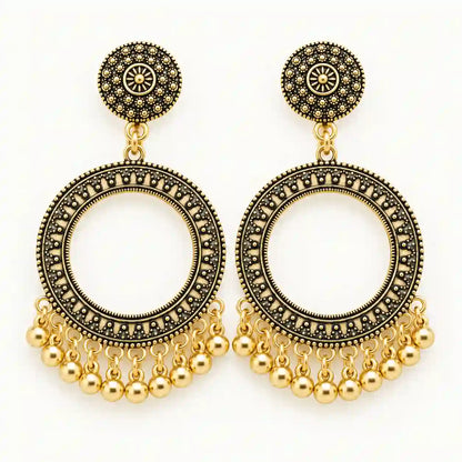 Resin Jhumka – Oxidized Gold