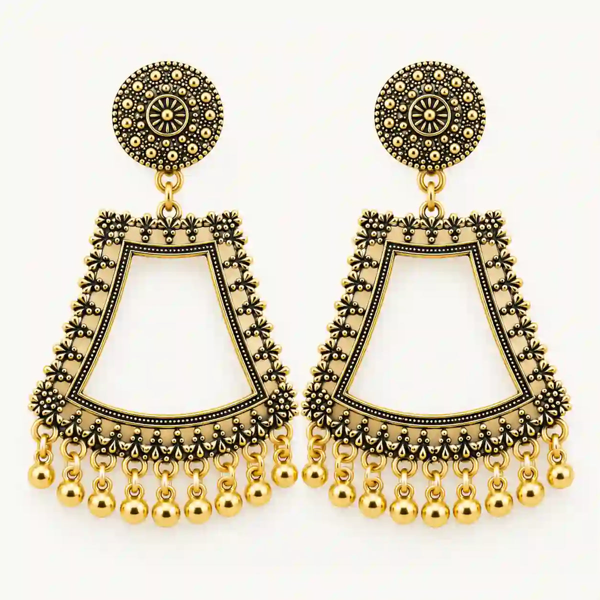 Resin Jhumka – Oxidized Gold