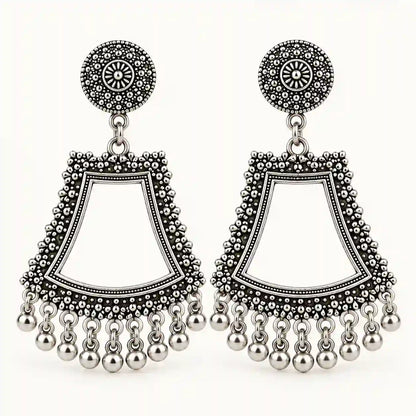 Resin Jhumka – Oxidized Silver
