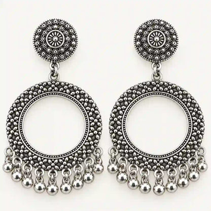 Resin Jhumka – Oxidized Silver