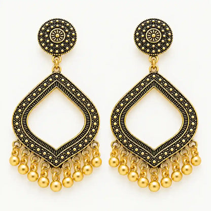 Resin Jhumka – Oxidized Gold