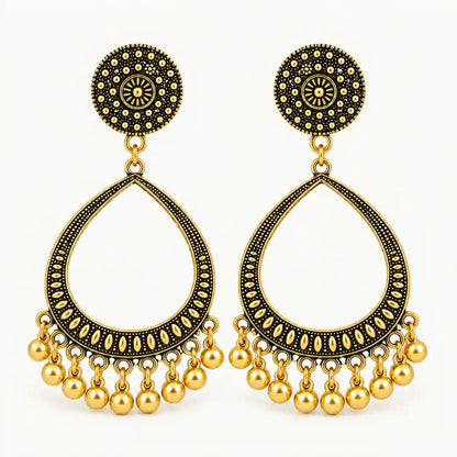 Resin Jhumka – Oxidized Gold