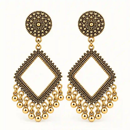 Resin Jhumka – Oxidized Gold