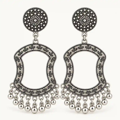 Resin Jhumka – Oxidized Silver