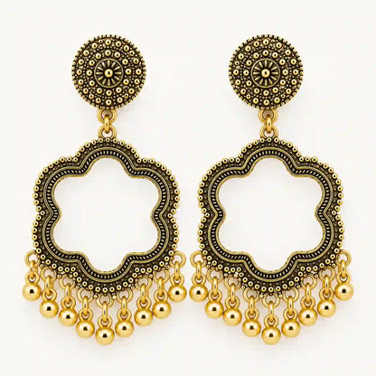 Resin Jhumka – Oxidized Gold