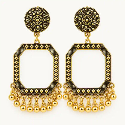 Resin Jhumka – Oxidized Gold