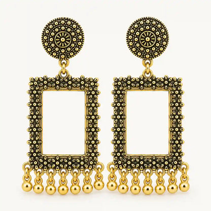 Resin Jhumka – Oxidized Gold