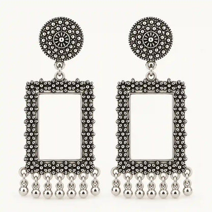 Resin Jhumka – Oxidized Silver