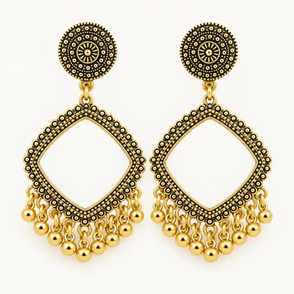 Resin Jhumka – Oxidized Gold