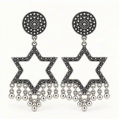 Resin Jhumka – Oxidized Silver