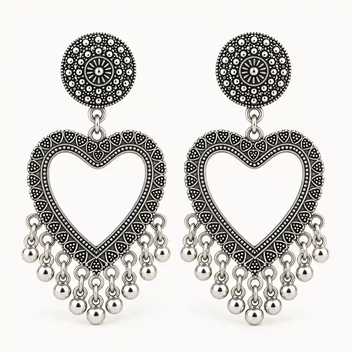 Resin Jhumka – Oxidized Silver