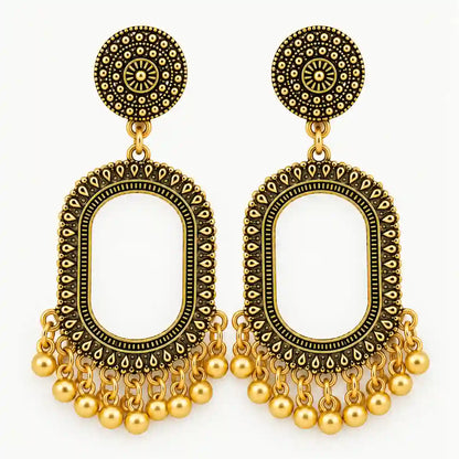 Resin Jhumka – Oxidized Gold