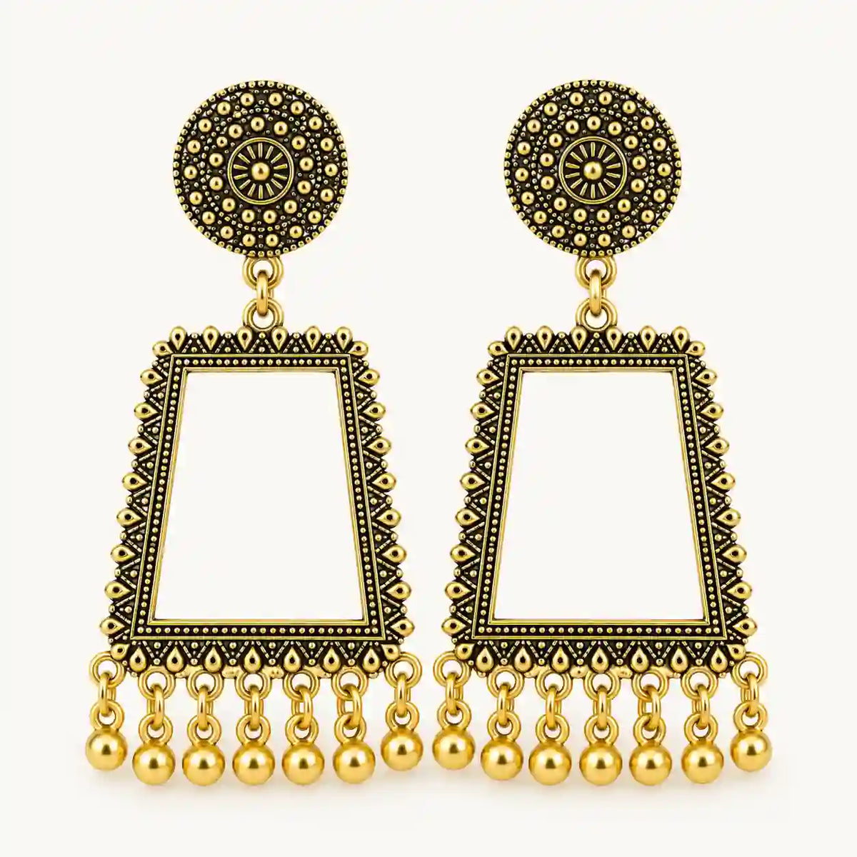 Resin Jhumka – Oxidized Gold