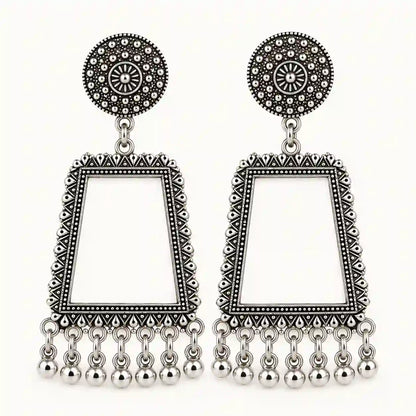 Resin Jhumka – Oxidized Silver