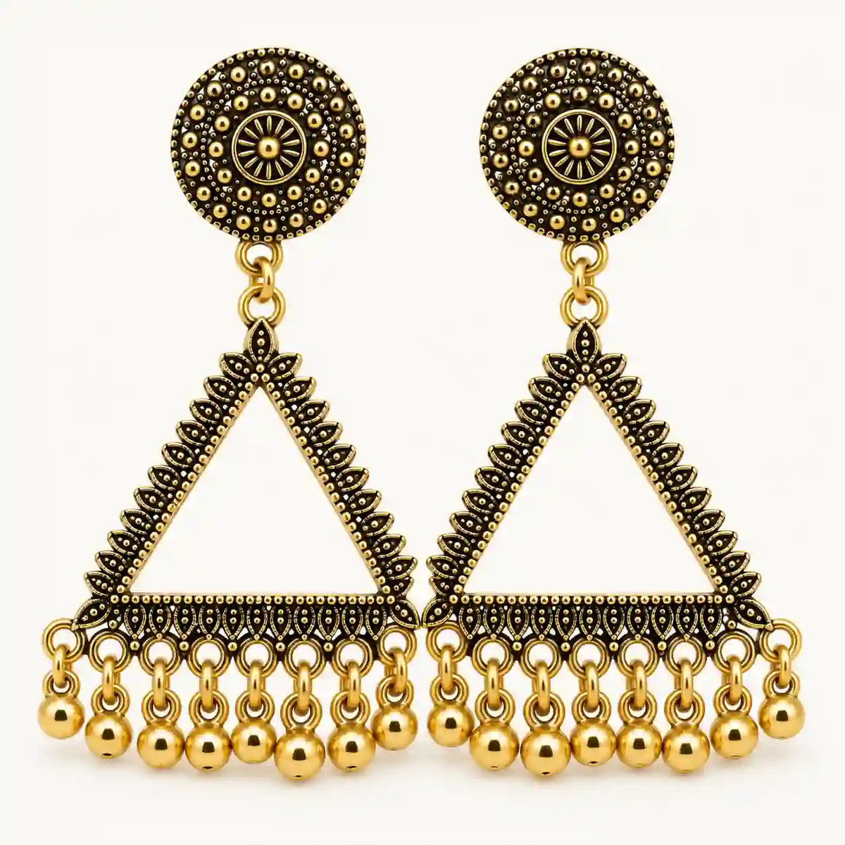 Resin Jhumka – Oxidized Gold