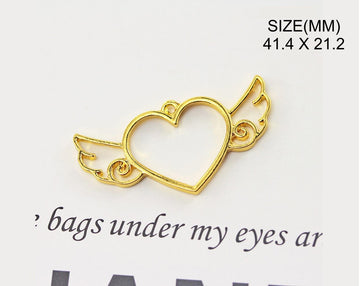 Gold Heart With Wing