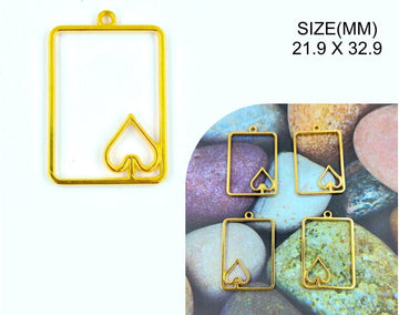 Gold Pendant Frame With Spades