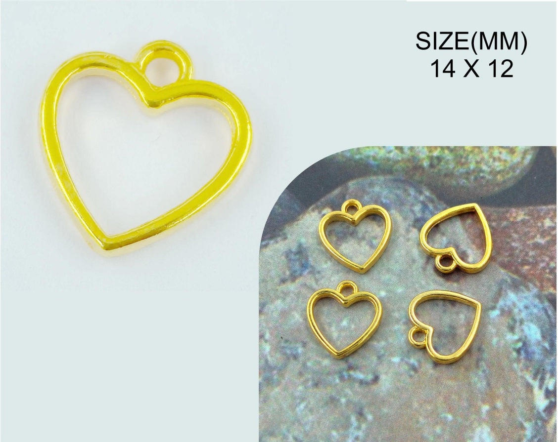 Gold Heart Stone Pendant