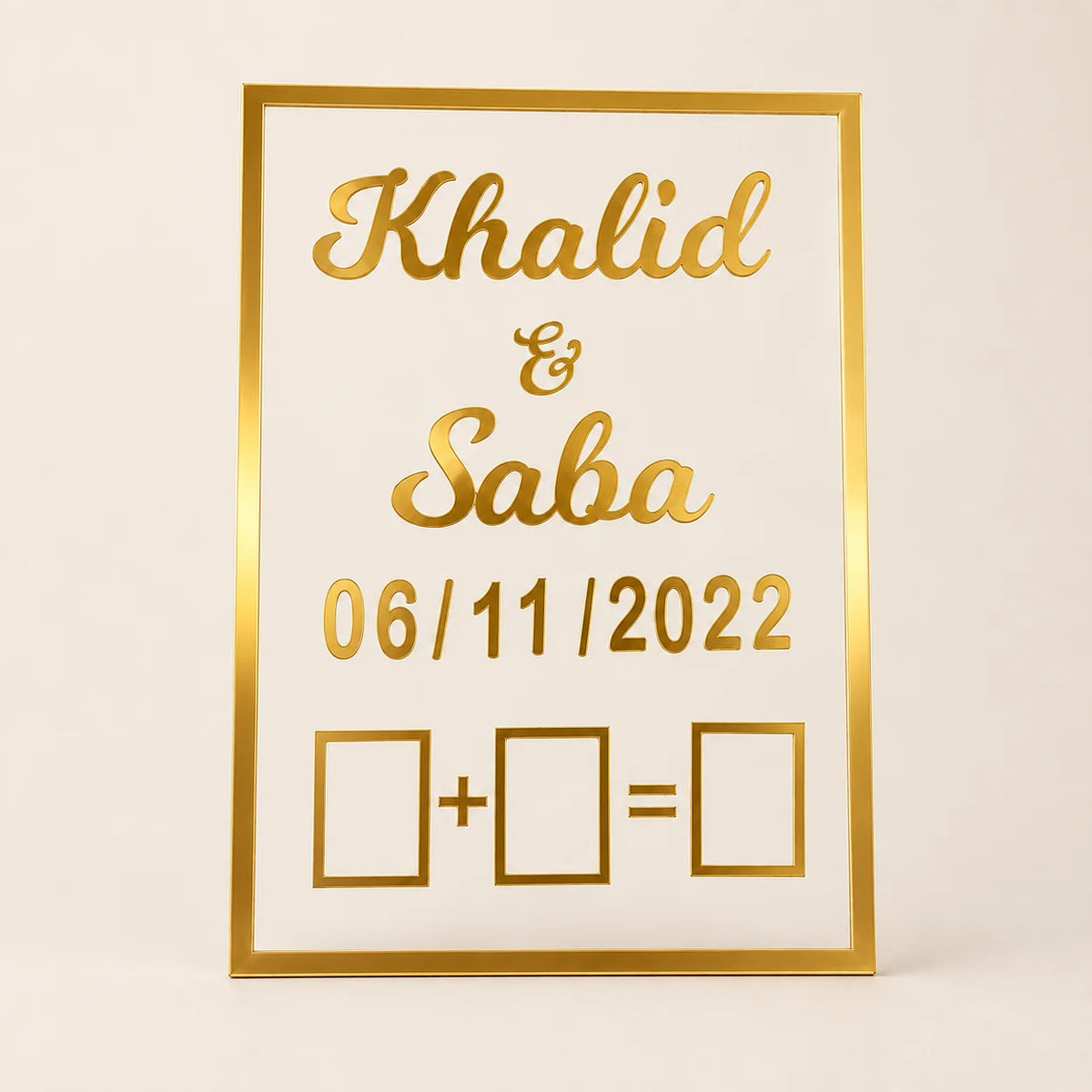 Customised Acrylic Couple Finger Print Frame - A4 size