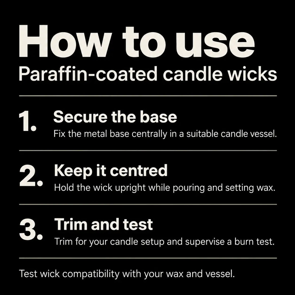 How to use paraffin-coated candle wicks