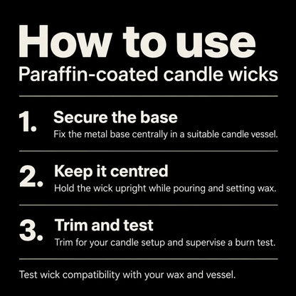 How to use paraffin-coated candle wicks
