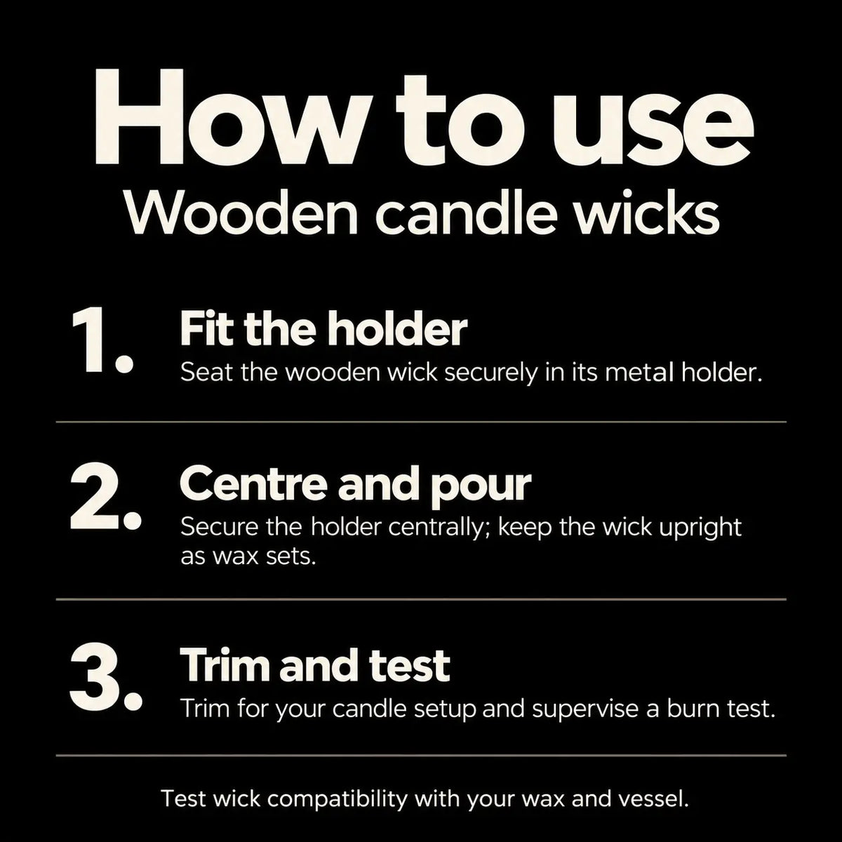 How to use wooden candle wicks