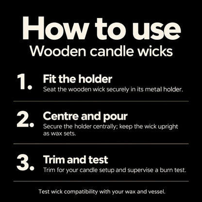 How to use wooden candle wicks