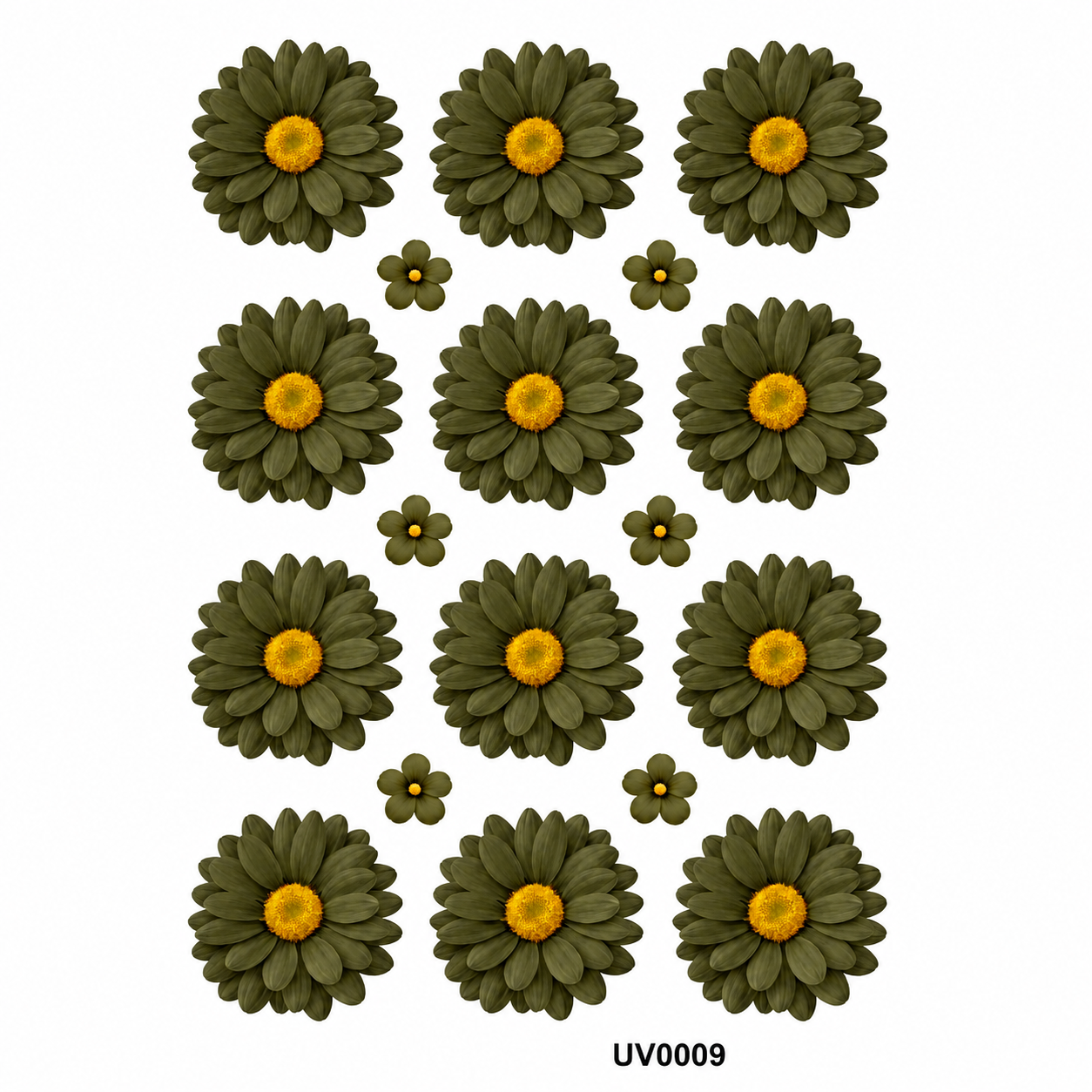 Mahendi Daisy Flowers UV DTF Sticker