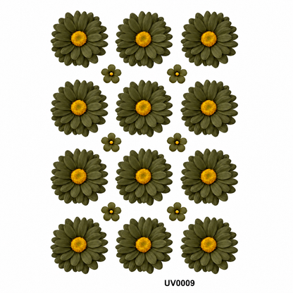 Mahendi Daisy Flowers UV DTF Sticker
