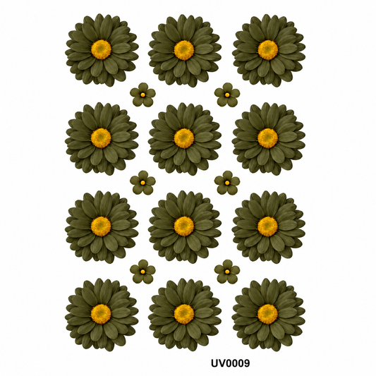 Mahendi Daisy Flowers UV DTF Sticker