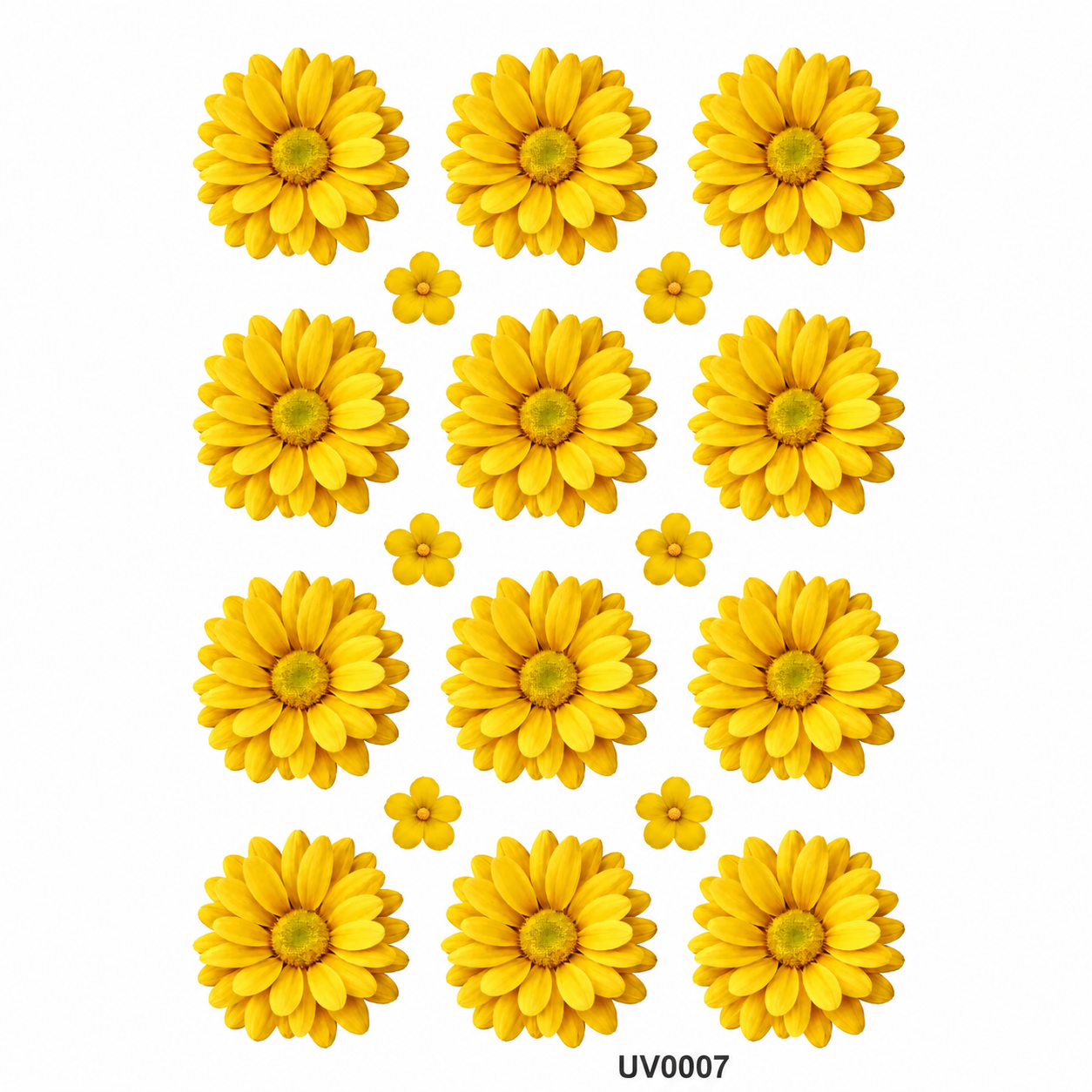 Yellow Daisy Flowers UV DTF Sticker